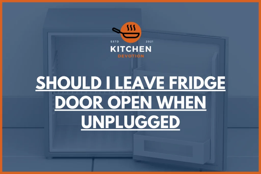 Should I Leave Fridge Door Open When Unplugged