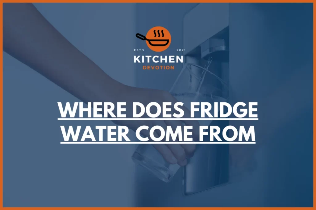 Where Does Fridge Water Come From