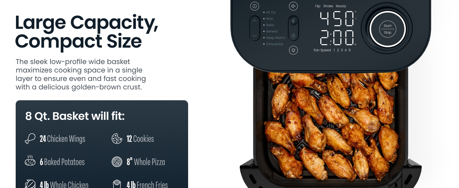 Large Capacity, compact size