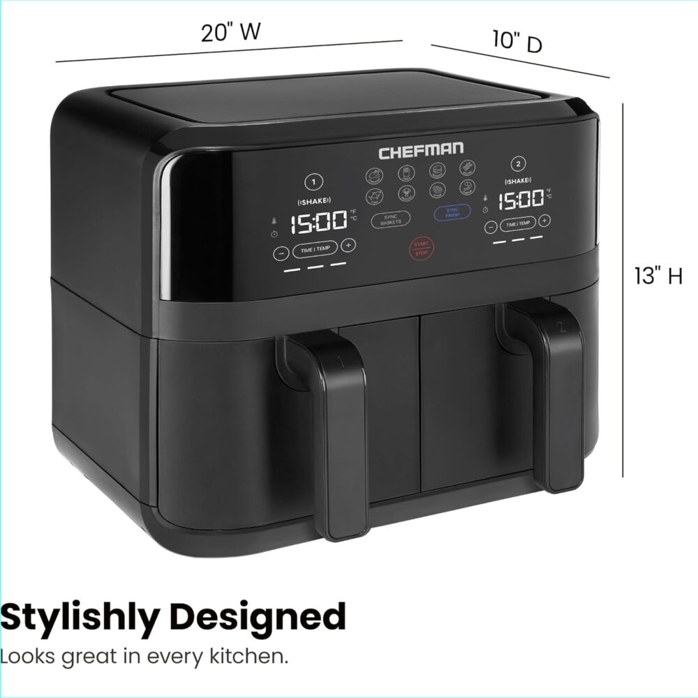 Chefman TurboFry Touch Dual Air Fryer - Image 2
