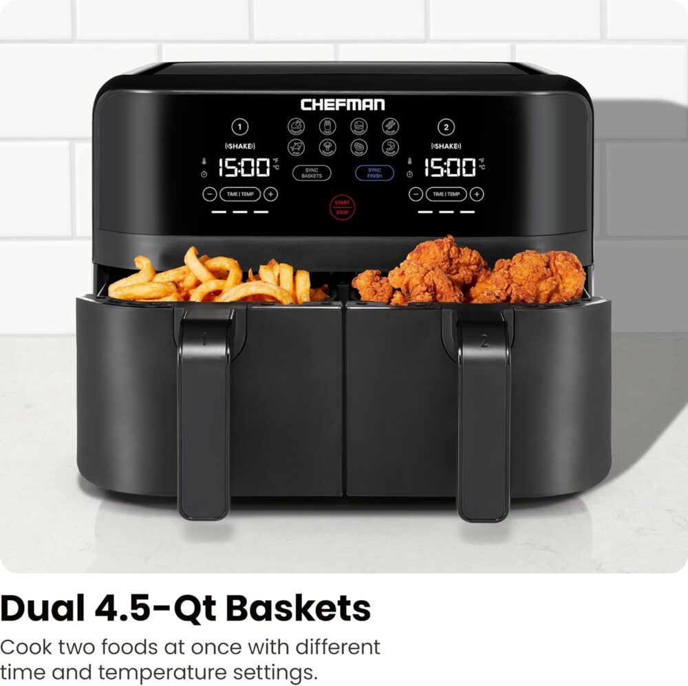 Chefman TurboFry Touch Dual Air Fryer - Image 5
