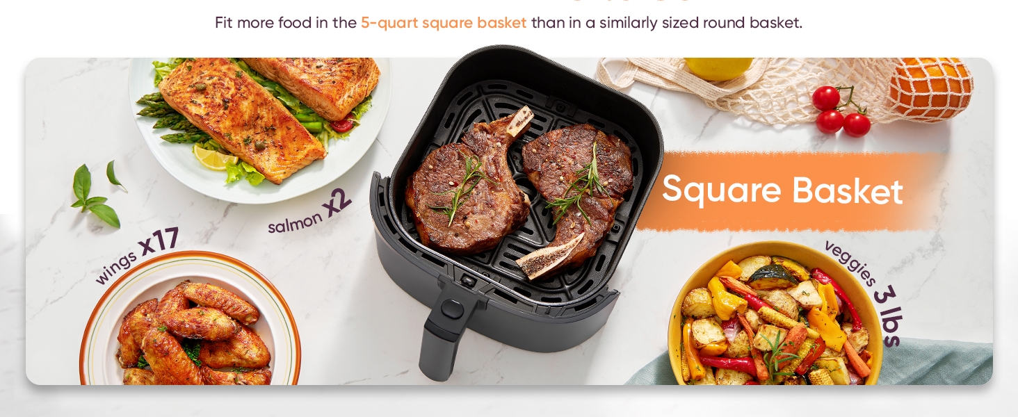 5-quart square basket