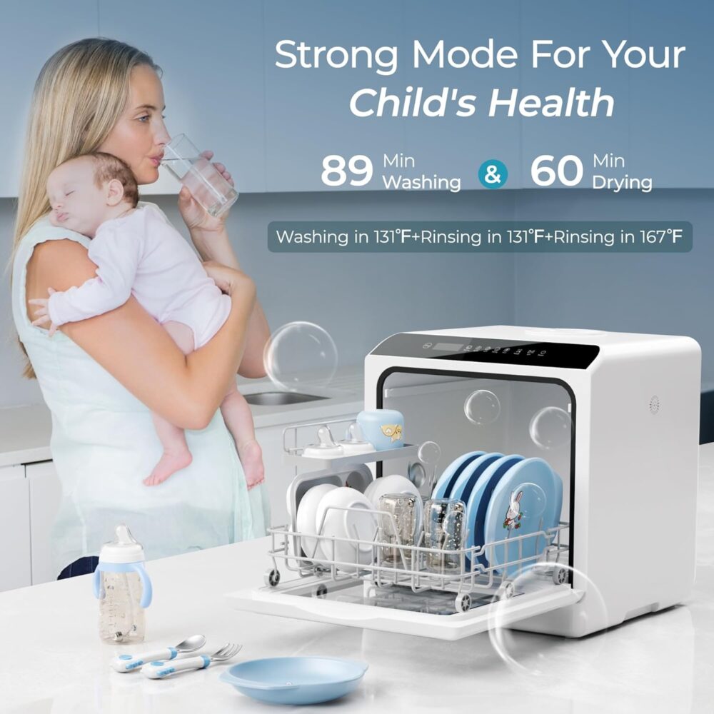 EUHOMY Countertop Portable Dishwasher - Image 4