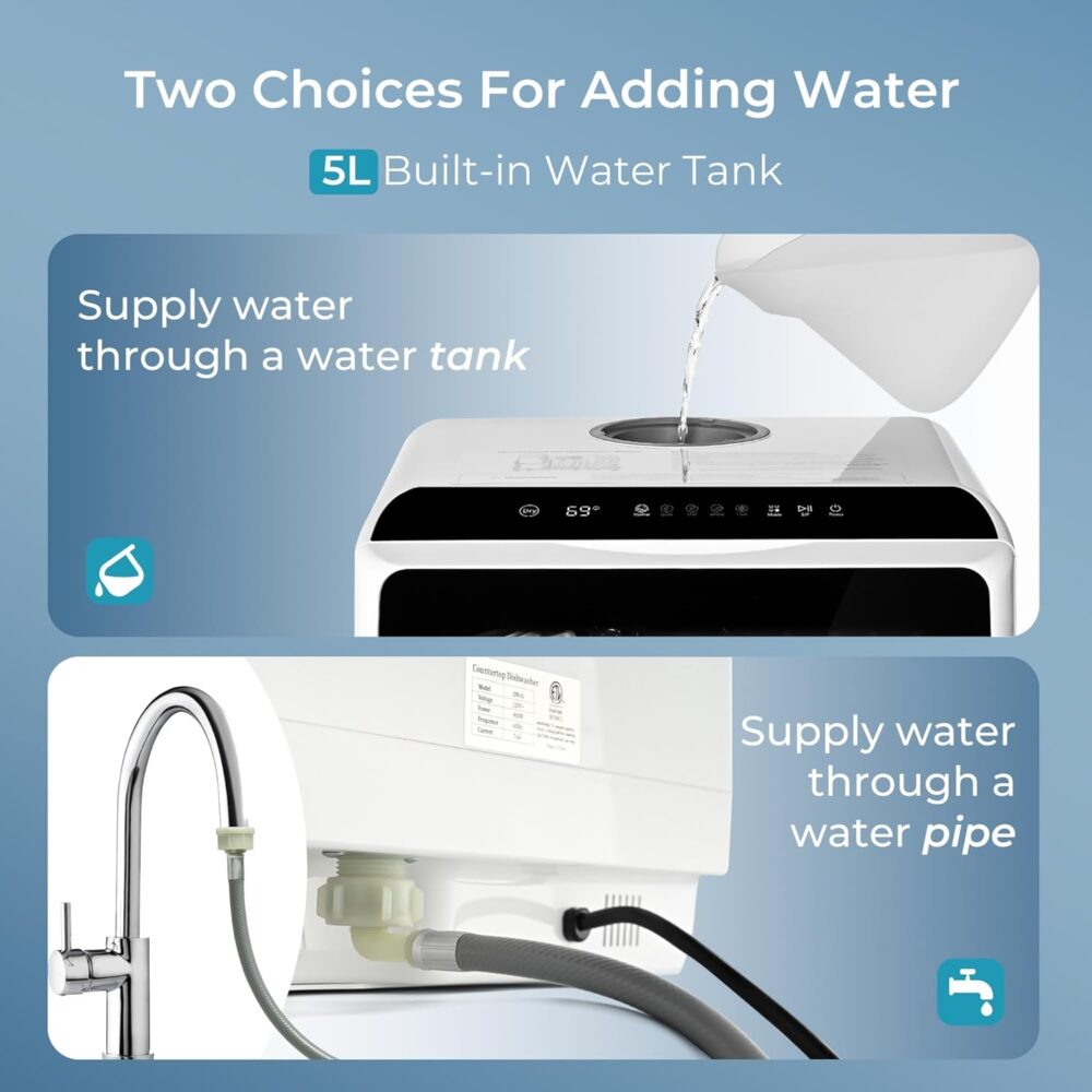 EUHOMY Countertop Portable Dishwasher - Image 6