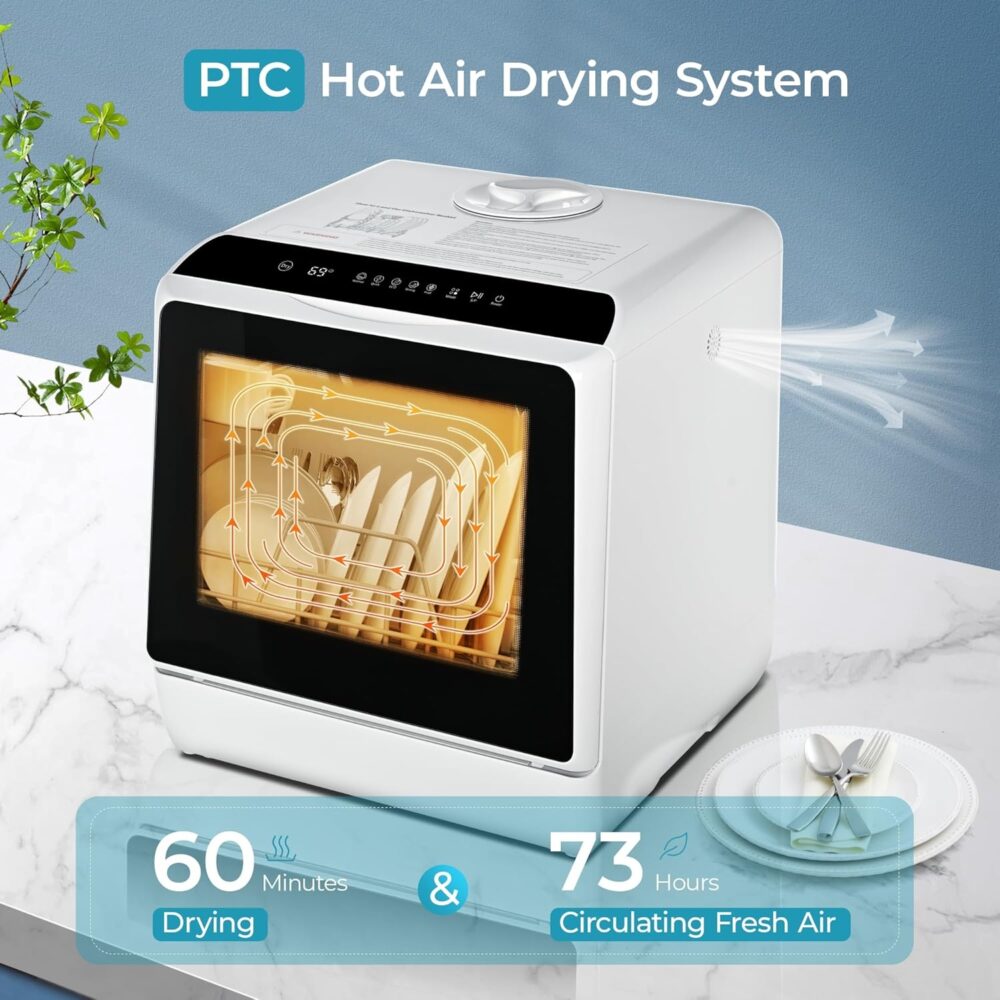 EUHOMY Countertop Portable Dishwasher - Image 8