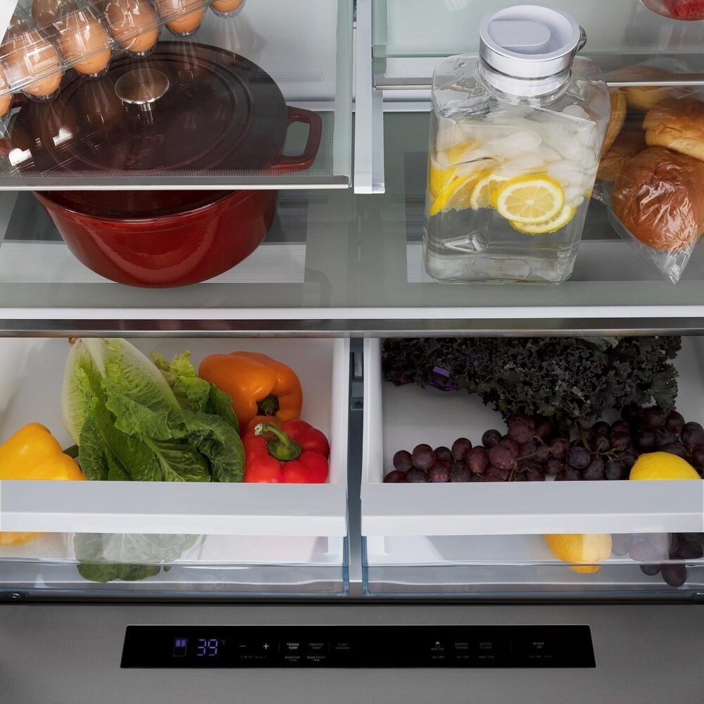 ZLINE 36 in. 21.6 cu. ft. Counter-Depth French Door Refrigerator with Water and Ice Dispenser in Fingerprint-Resistant Stainless Steel (RFM-W-36) - Image 2