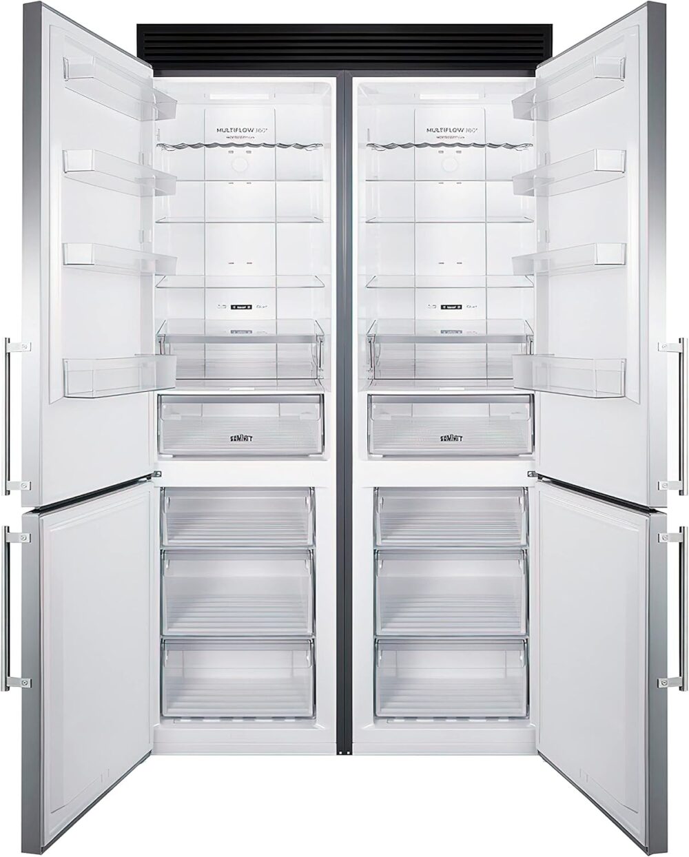 Summit Appliance FFBF181ES2KIT48 48" Wide Bottom Freezer Refrigerator Set 23.4 cu.ft Grill Included Adjustable Glass Shelves No-frost Operation Child Lockation Child Lock - Image 2