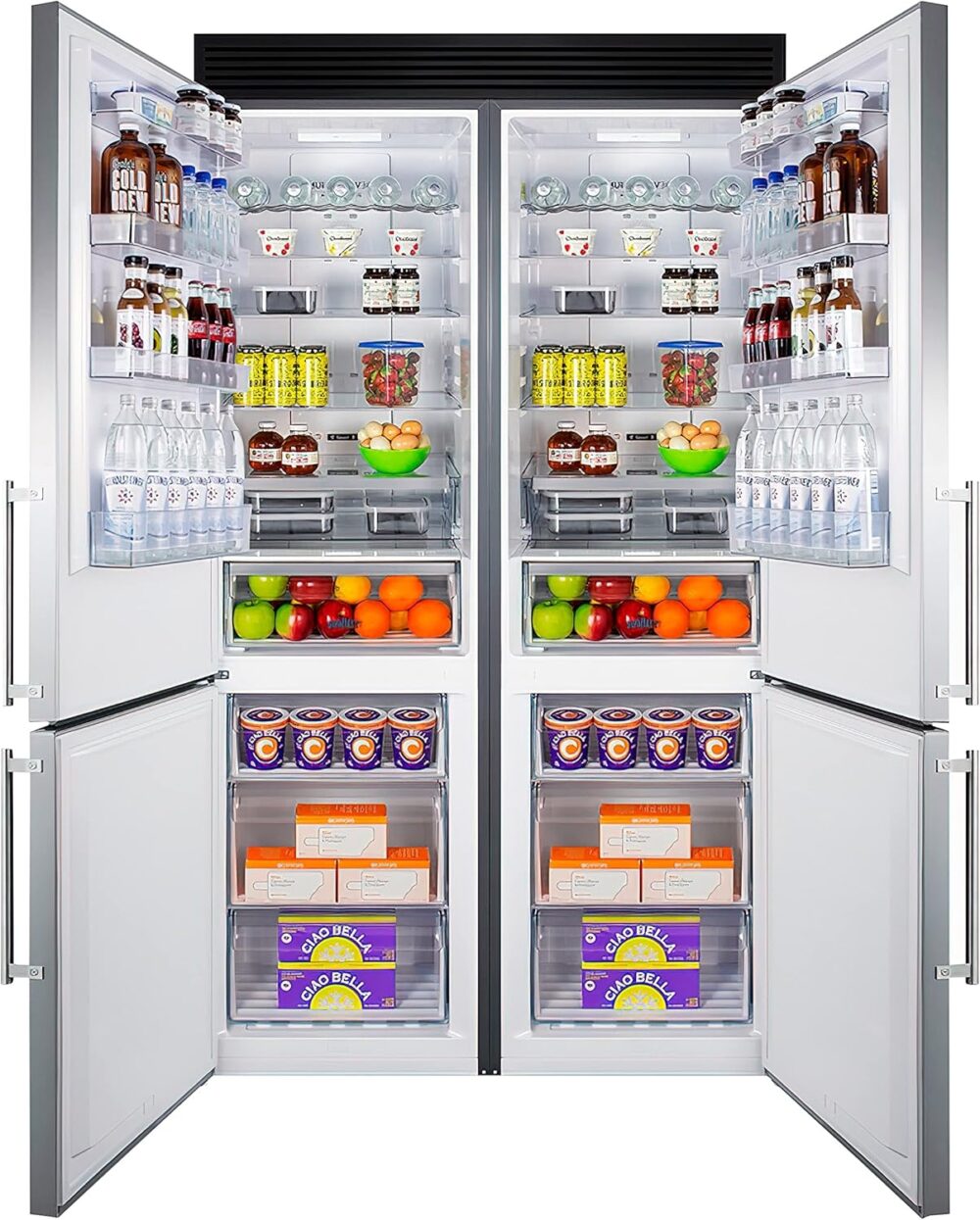 Summit Appliance FFBF181ES2KIT48 48" Wide Bottom Freezer Refrigerator Set 23.4 cu.ft Grill Included Adjustable Glass Shelves No-frost Operation Child Lockation Child Lock - Image 3