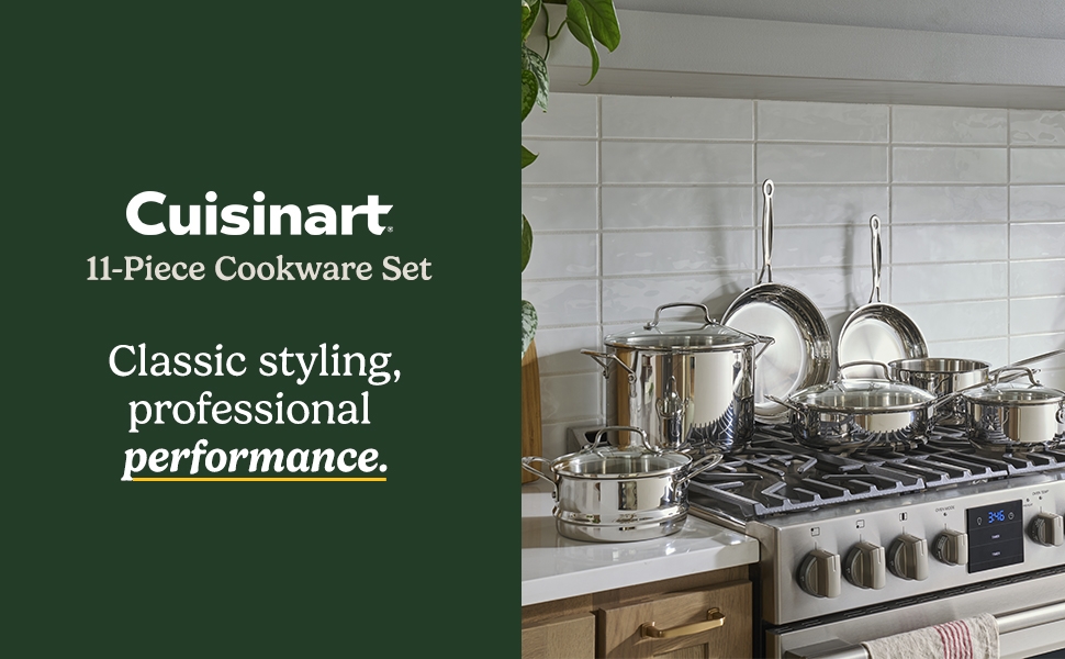 stainless steel cookware set, Cuisinart stainless steel cookware set, cookware set, cookware