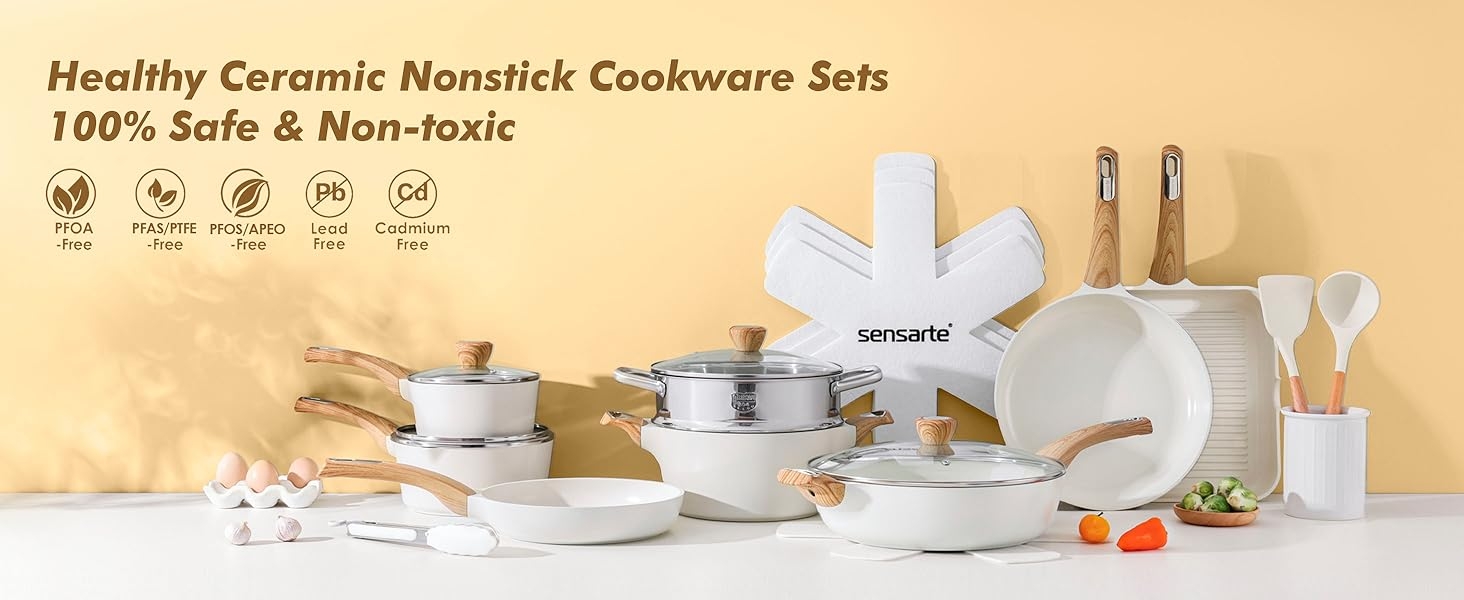 non stick frying pans ceramic pan sensarte pots and pans frying pan non stick frying pans