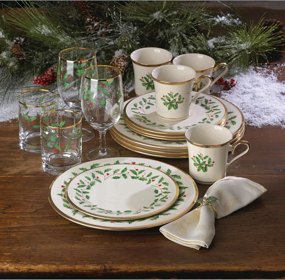 Lenox 6122048 Holiday 12-Piece-Plate-&-Mug Set, Christmas Dinnerware, Hosting - Image 8