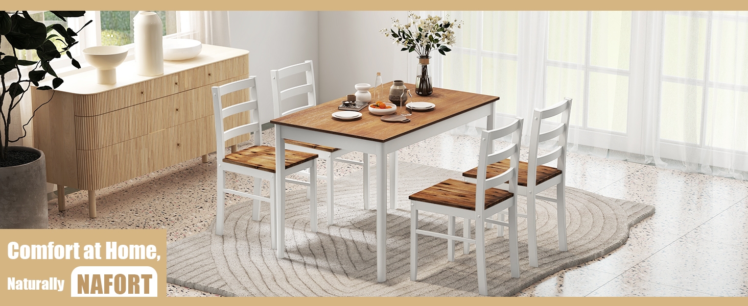 5 Piece Modern Kitchen Table and Chairs