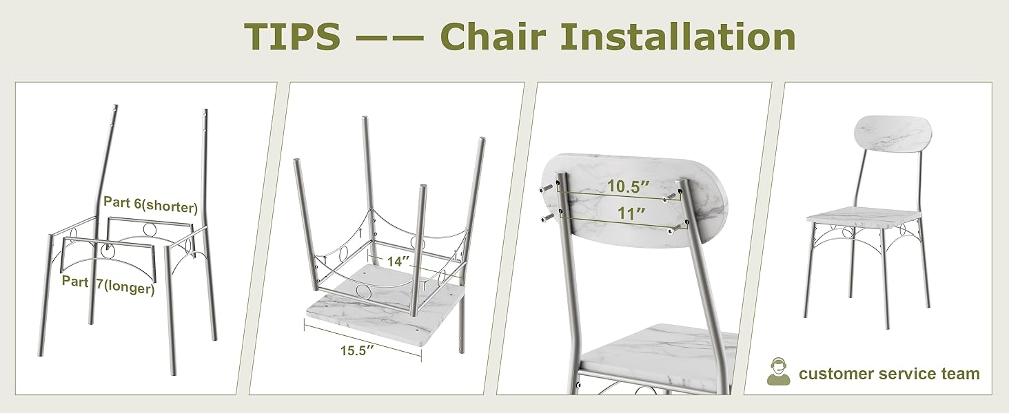 dining chairs installation