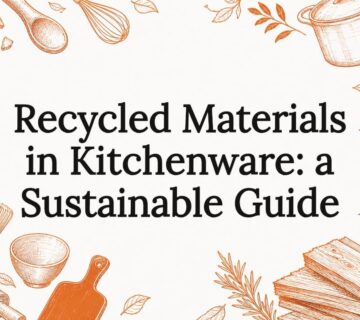 Decorative title card illustration with kitchen tools
