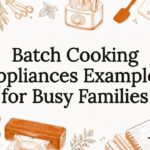 Decorative title card illustration for batch cooking appliances