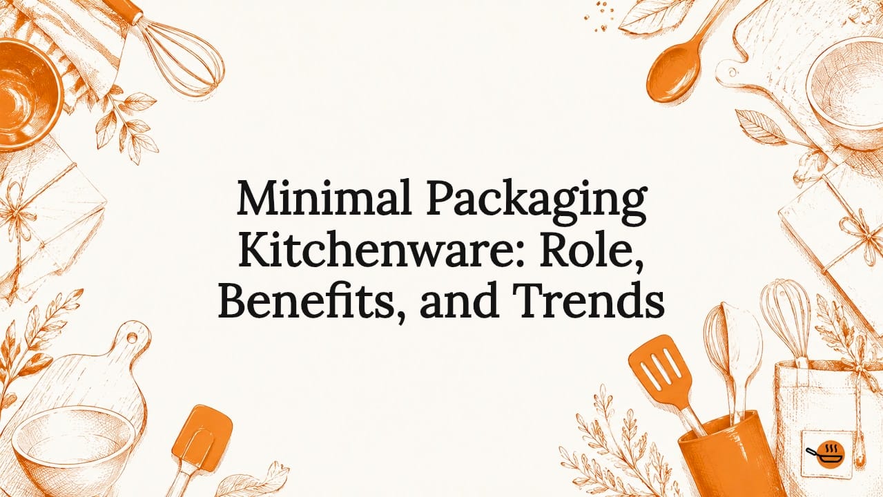 Decorative minimal packaging title card illustration