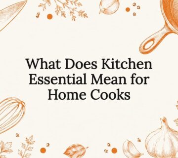 Decorative kitchen tools title card illustration