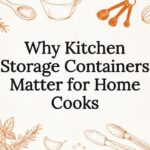 Decorative title card illustration for kitchen storage containers