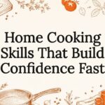 Decorative title card illustration for home cooking article