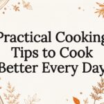 Decorative cooking tools title card illustration
