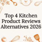Decorative illustration framing kitchen title