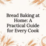 Decorative hand drawn illustration framing bread baking title