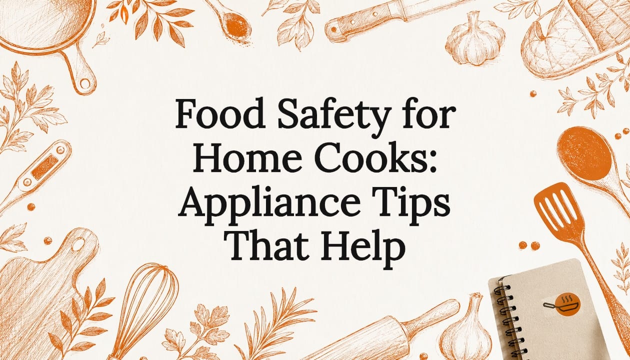 Decorative title card illustration for food safety article