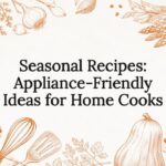Illustrated title card with kitchen tools and produce