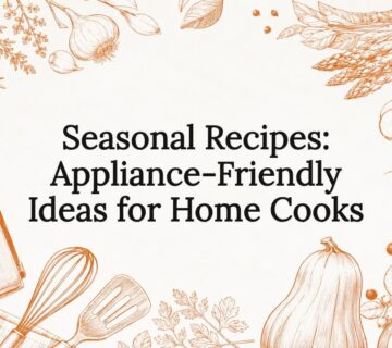 Illustrated title card with kitchen tools and produce