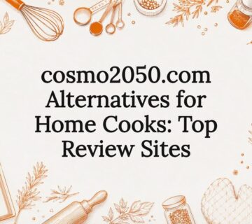 Decorative title card illustration with kitchen tools