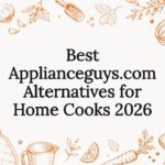 Decorative kitchen tools illustration framing blog title
