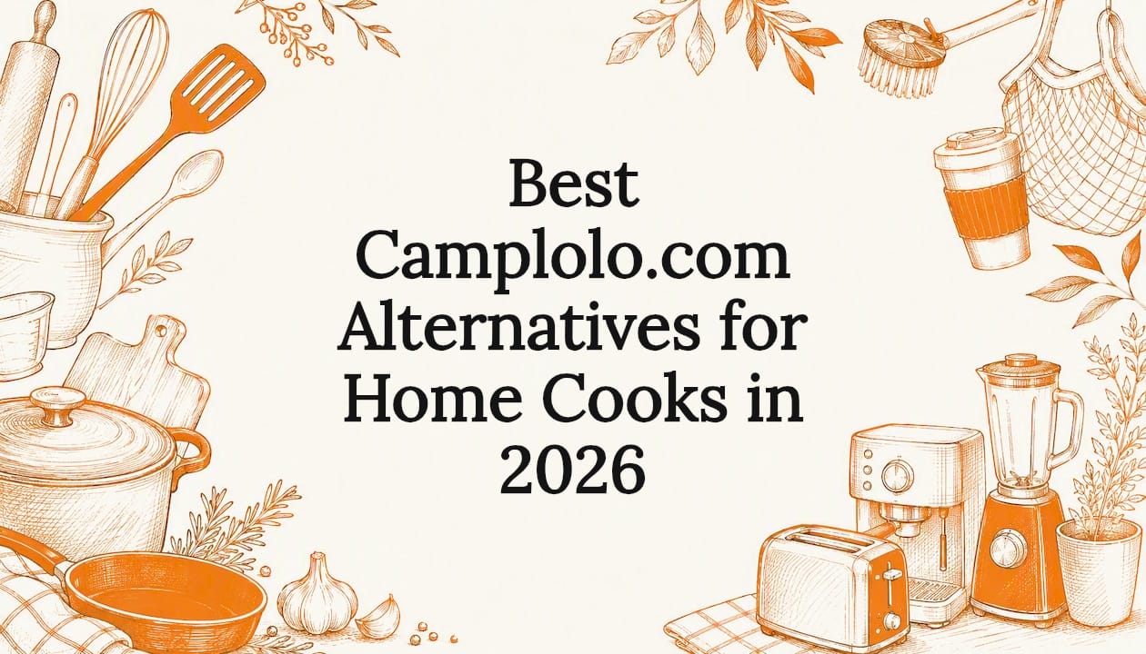 Decorative kitchen themed title card illustration