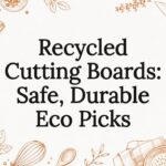 Decorative eco kitchen tools title card illustration