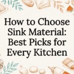 Decorative title card illustration for sink materials