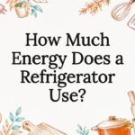 Decorative title card illustration for refrigerator energy article