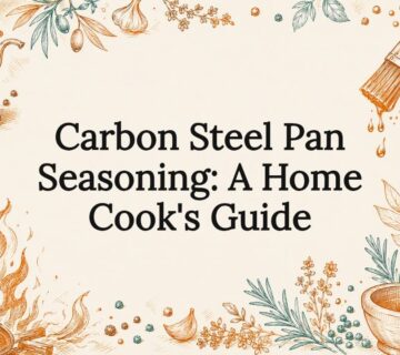 Decorative title card illustration for carbon steel pan seasoning article