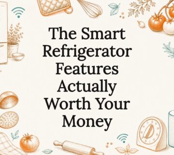 Decorative title card illustration for smart fridge article