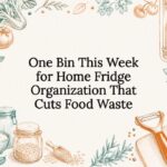 Decorative title card illustration of fridge and kitchen items
