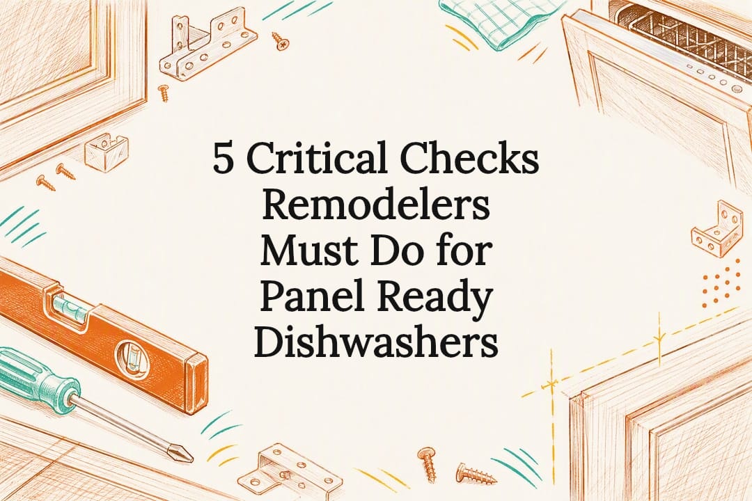 Decorative panel ready dishwasher title card