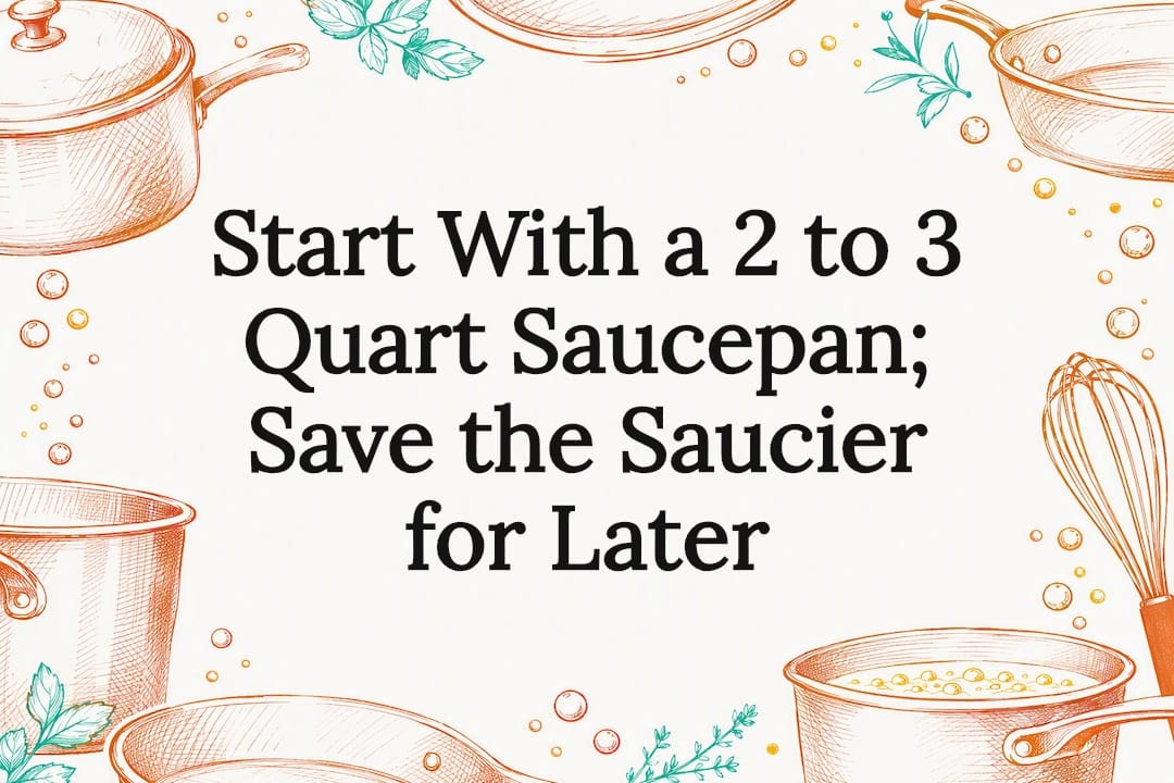 Decorative saucepan and saucier title card