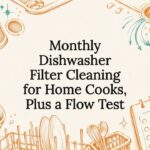 Decorative dishwasher filter cleaning title card