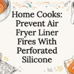 Decorative air fryer liner safety title card
