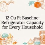 Decorative refrigerator capacity sizing title card