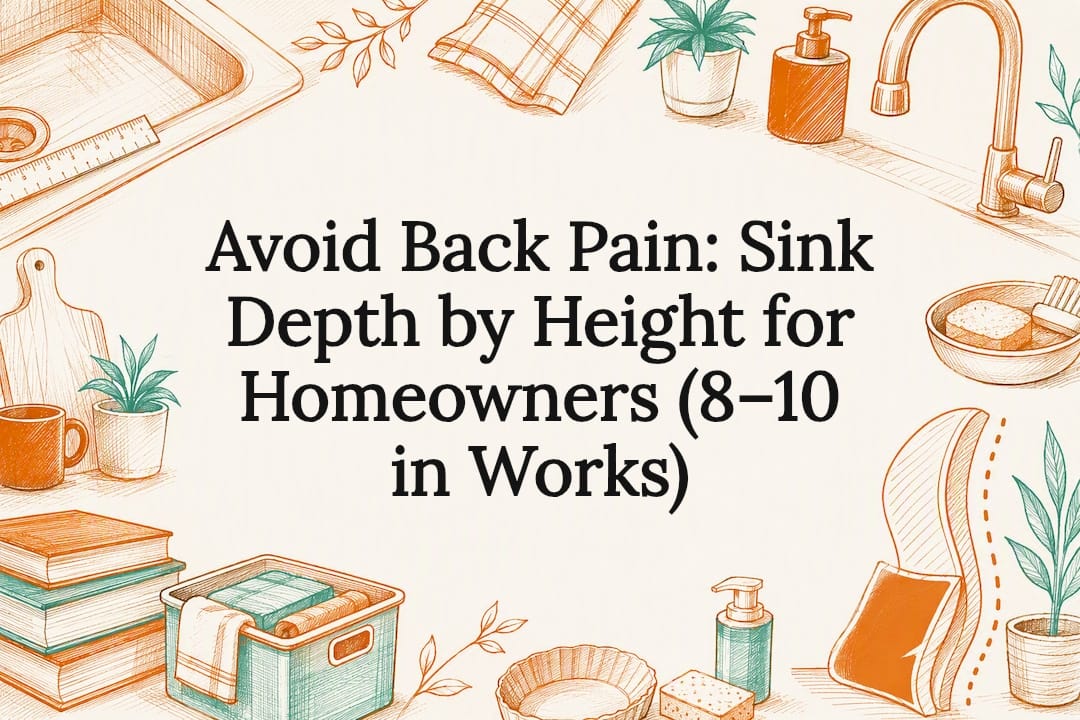 Decorative sink depth ergonomics title card