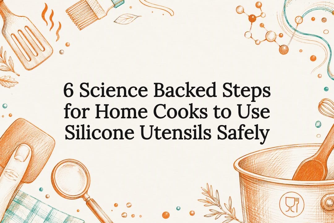 Decorative silicone utensil safety title card
