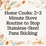 Decorative stainless steel pan routine title card