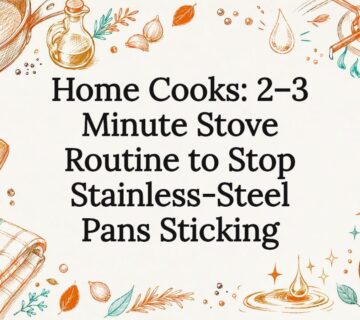 Decorative stainless steel pan routine title card