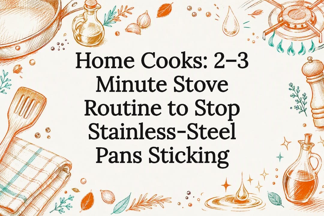 Decorative stainless steel pan routine title card