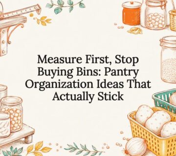 Decorative pantry organization title card