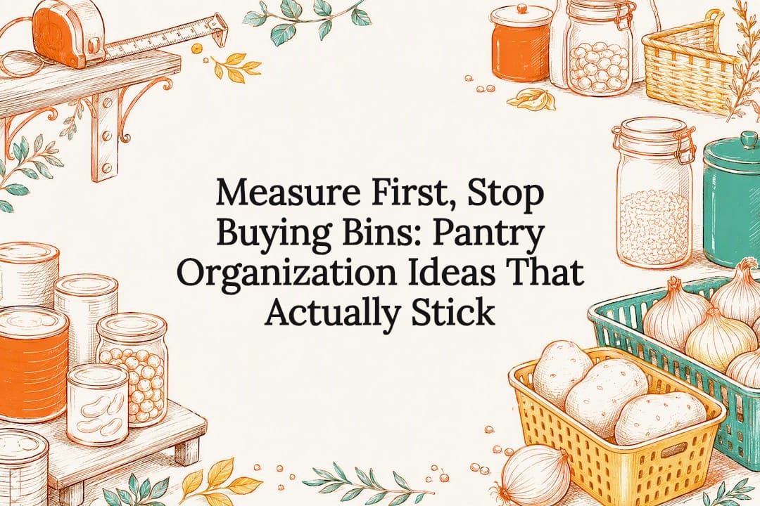 Decorative pantry organization title card